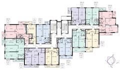 План поверху • Блок Б • Поверхи: 4