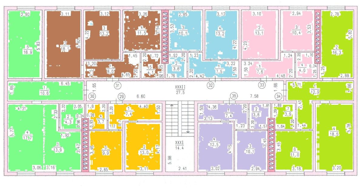 План поверху • ЖК Зеленый гай • Поверхи: 3