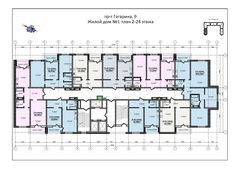 План поверху • Секция 1. • Поверхи: 2-24