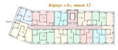 План поверху • Корпус А • Поверхи: 12
