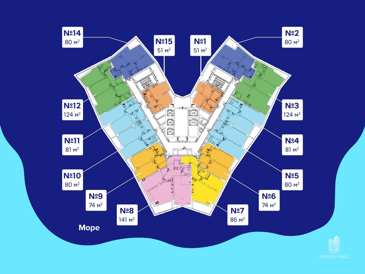 План поверху • Типовой этаж
