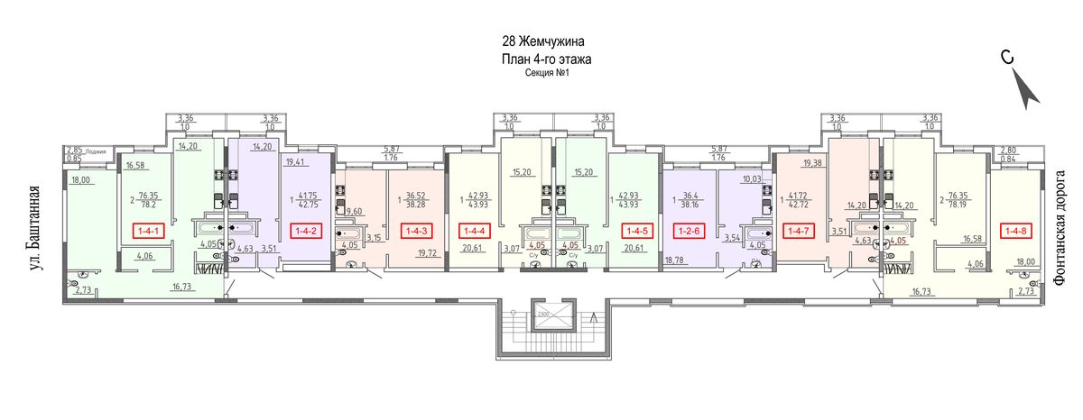 План поверху • 1я секция