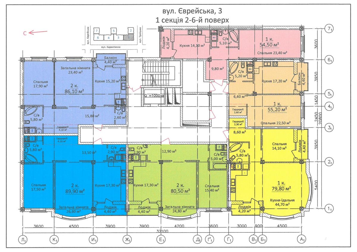 План поверху • Секция 1