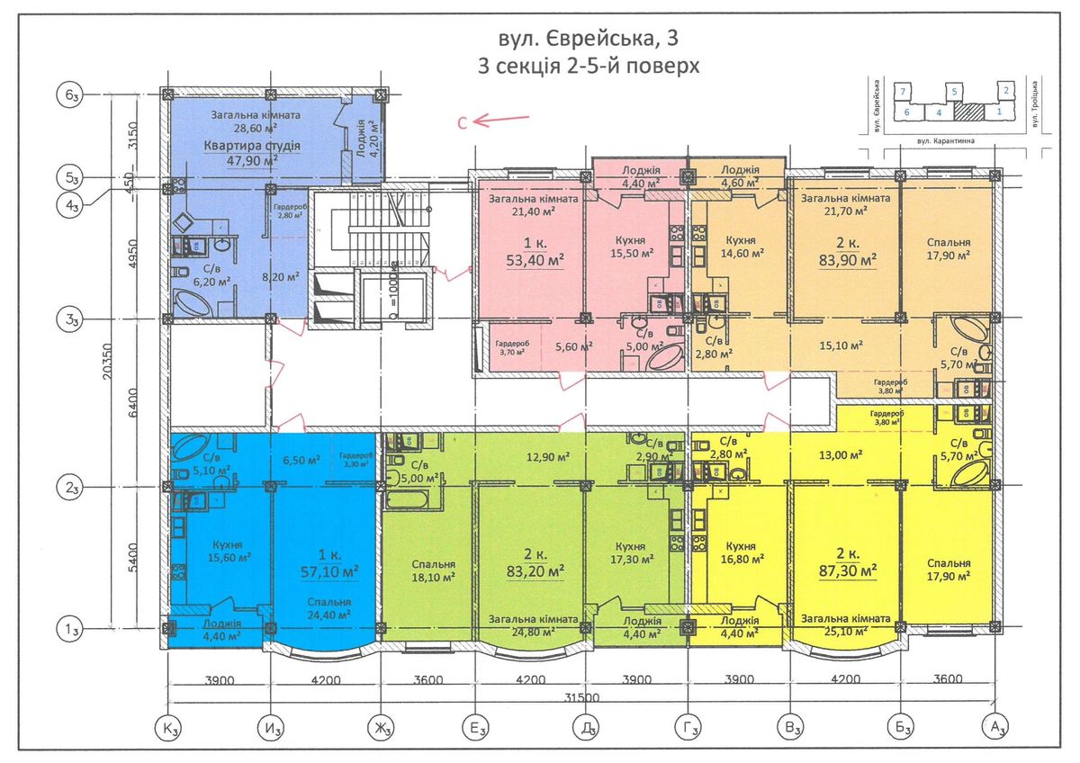 План поверху • Секция 3