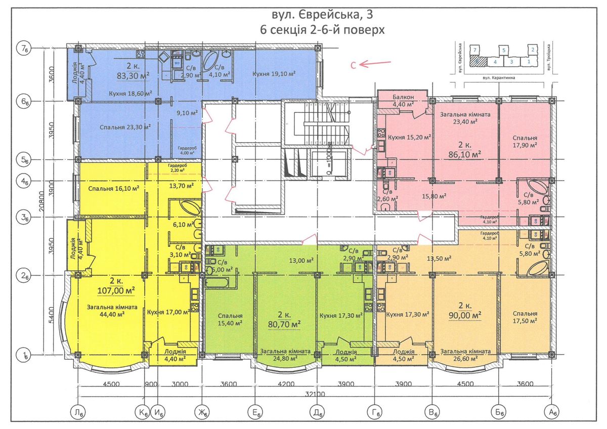 План поверху • Секция 6