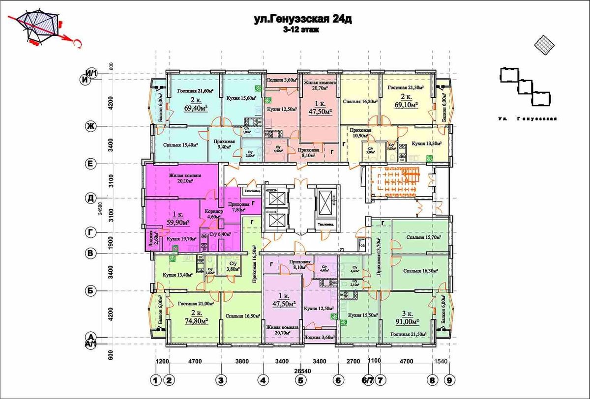План поверху • 4я сек • Поверхи: 3-12