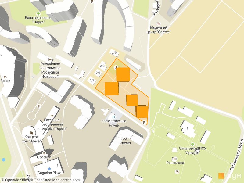 Квартира на плато Аркадійське вул.