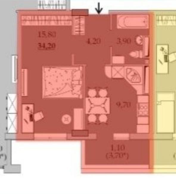 Квартира на вул Академіка Вільямса