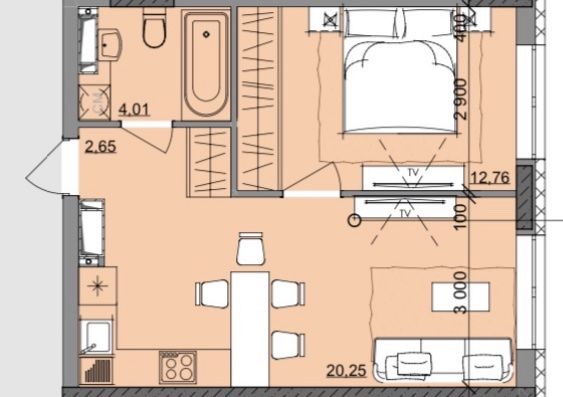 Квартира на Бочарова вул